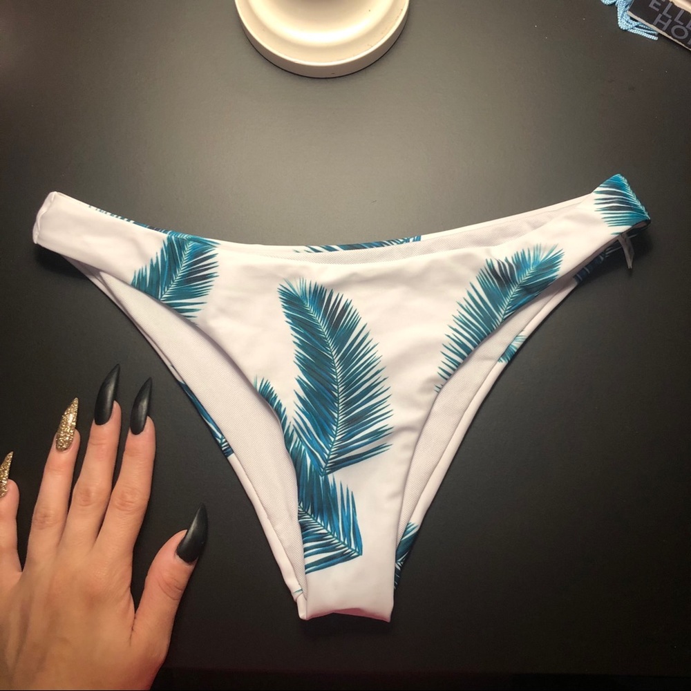 Leaf Print Zaful Bikini Bottoms